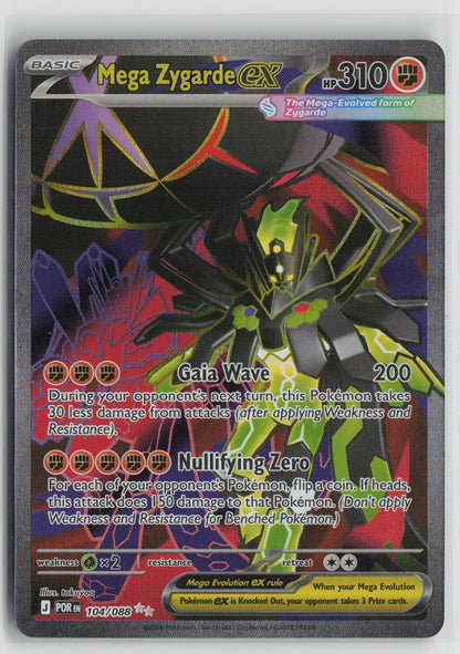 Mega Zygarde ex - Ultra Rare Holo POR 104/088 NM