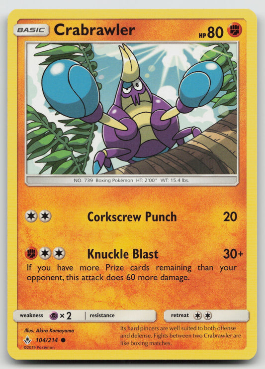Crabrawler Common Normal SM10 104/214 NM