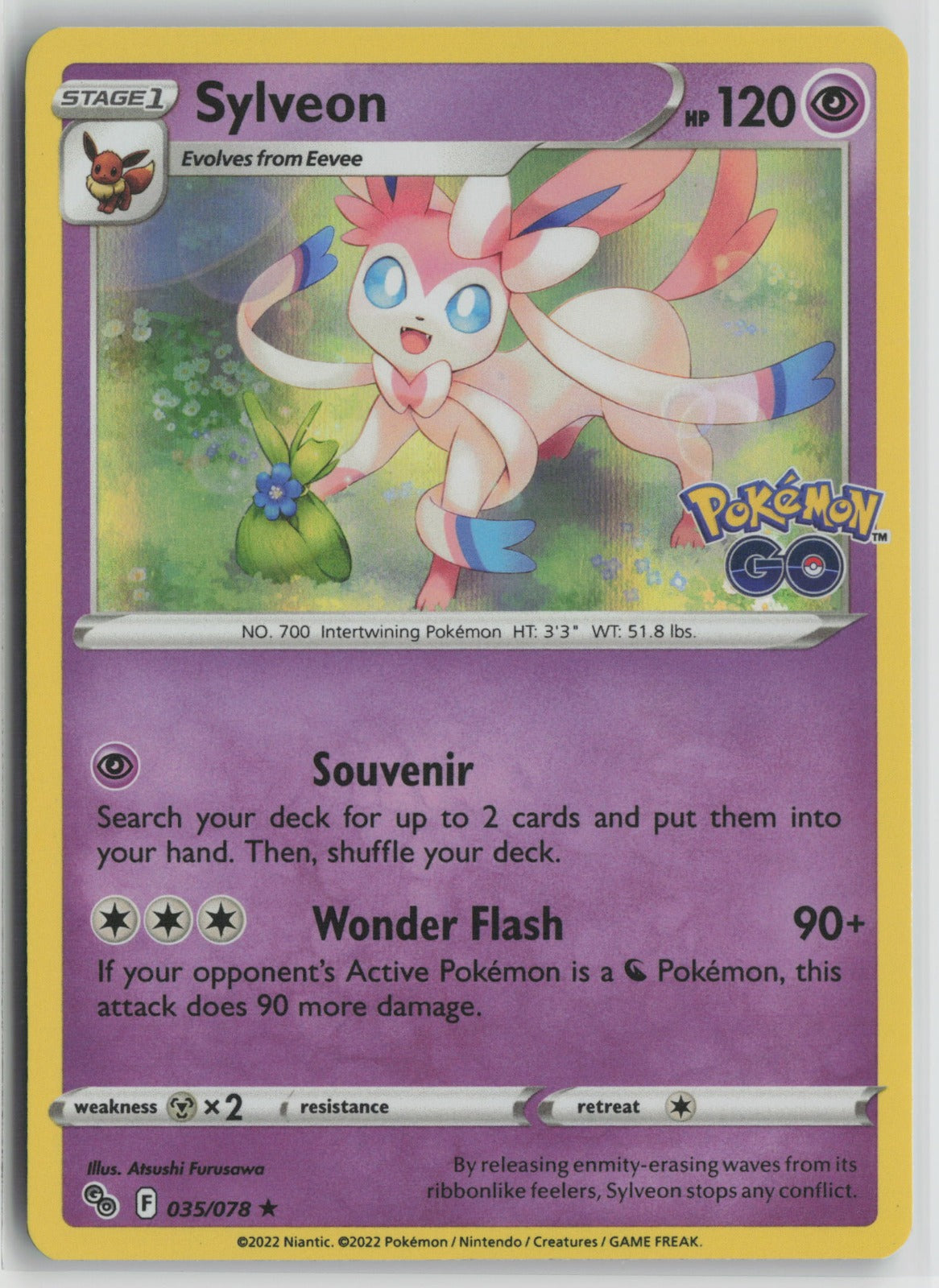Sylveon Holo Rare PGO 035/078 NM
