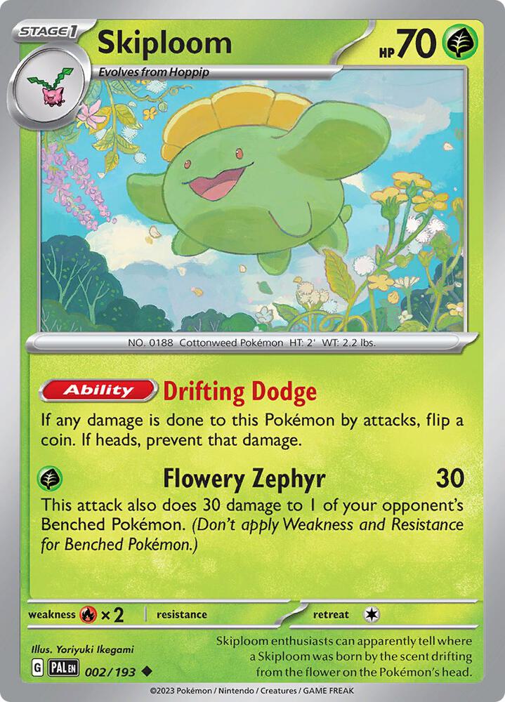Skiploom Uncommon Regular PAL 002/193 NM