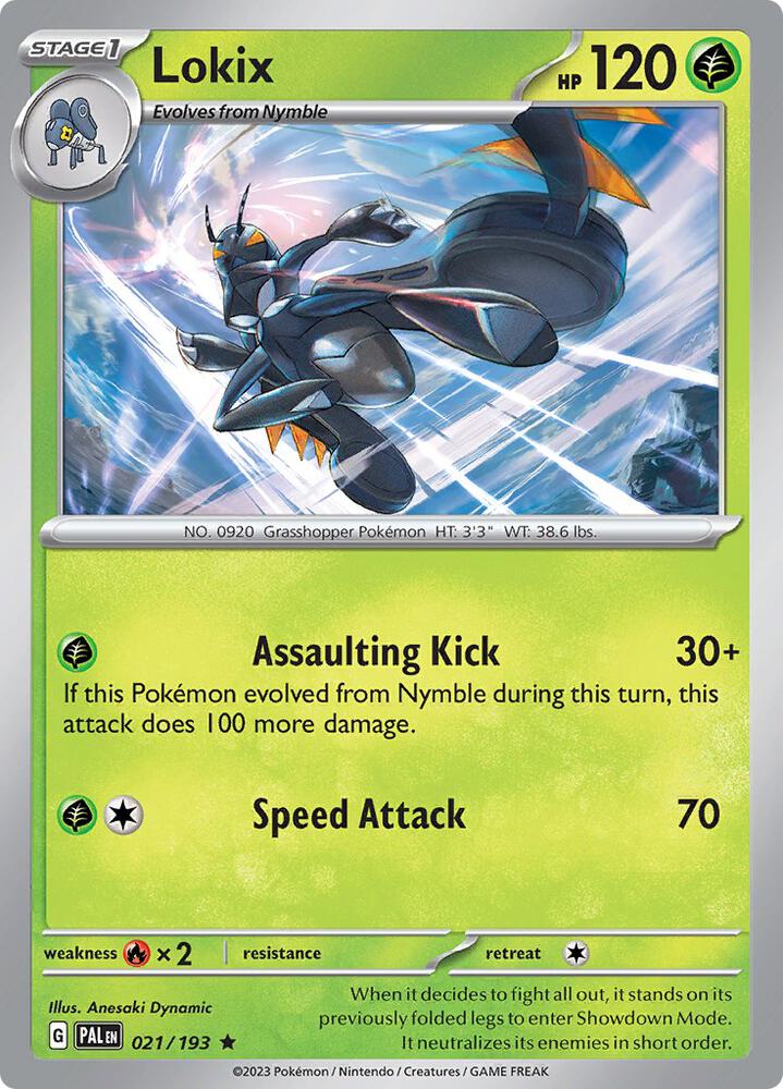 Lokix Rare Reverse Holo PAL 021/193 NM