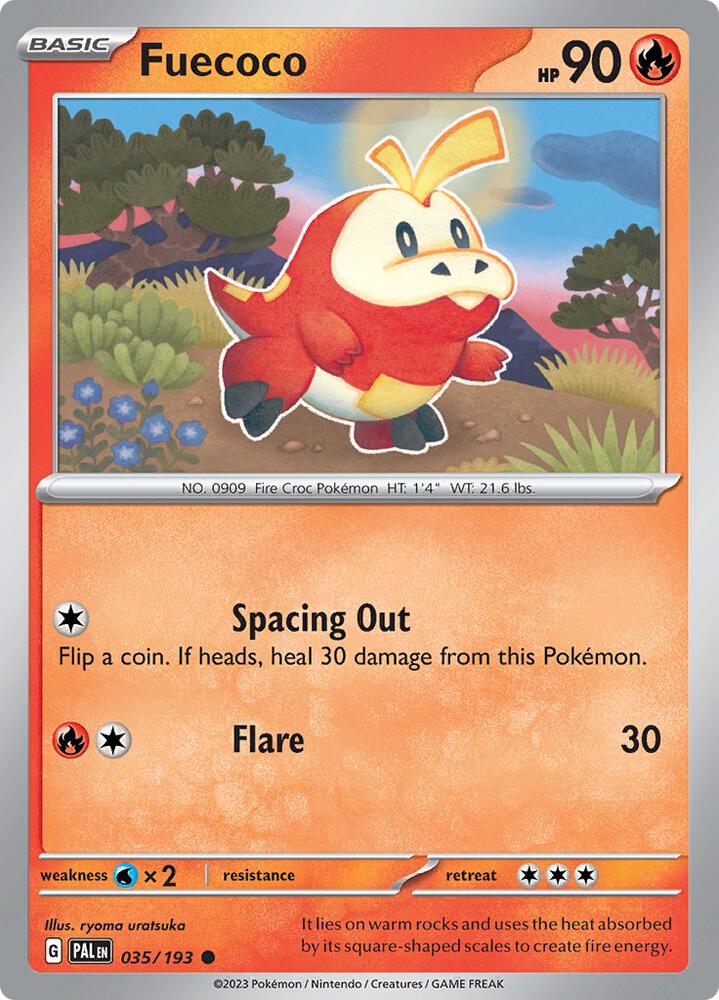 Fuecoco Common Regular PAL 035/193 NM