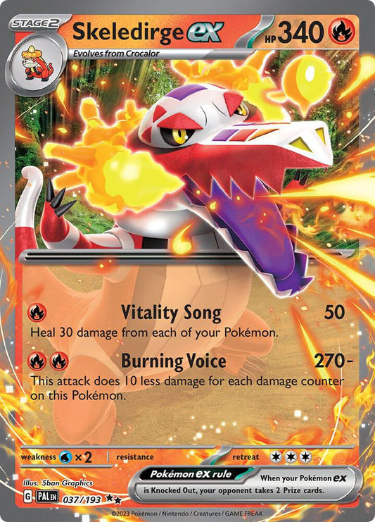 Skeledirge ex Double Rare Holo PAL 037/193 NM