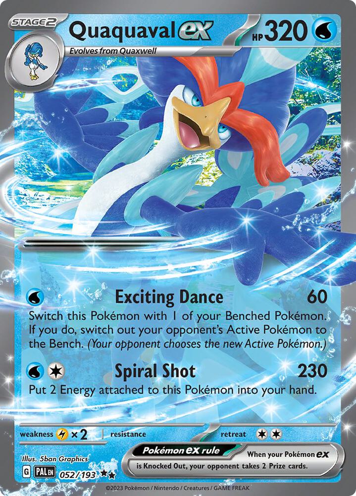 Quaquaval ex Double Rare Holo PAL 052/193 NM