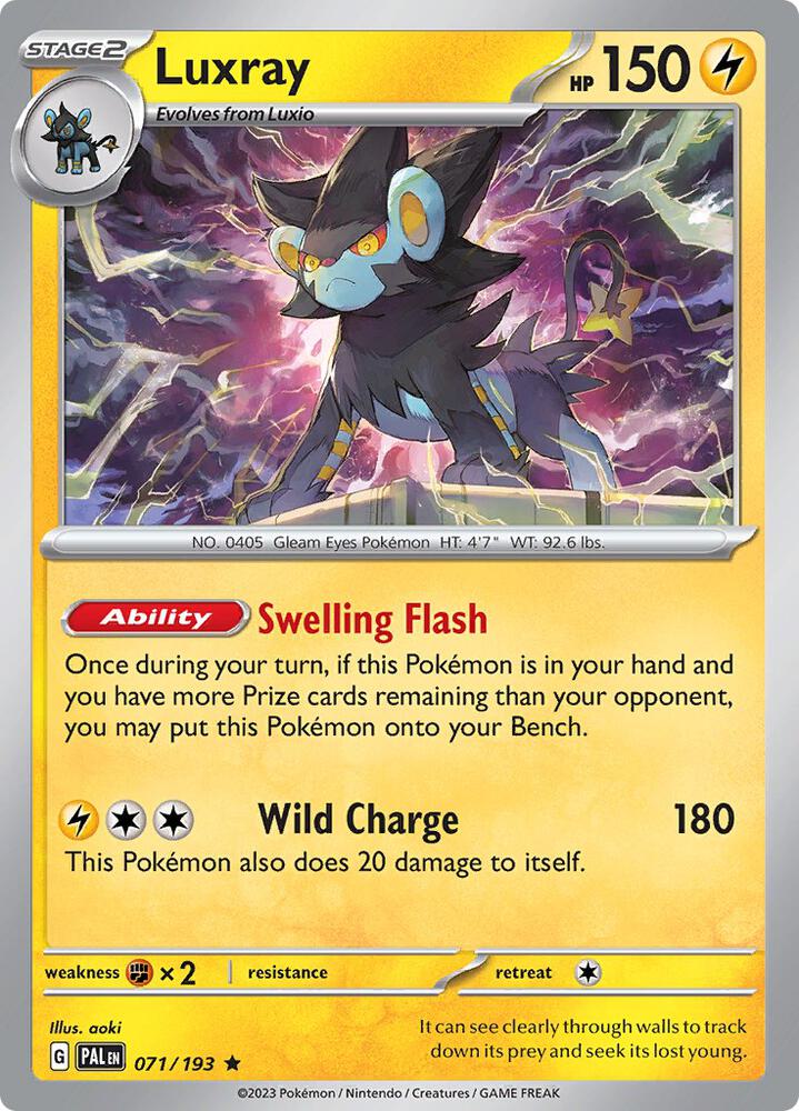 Luxray Rare Holo PAL 071/193 NM