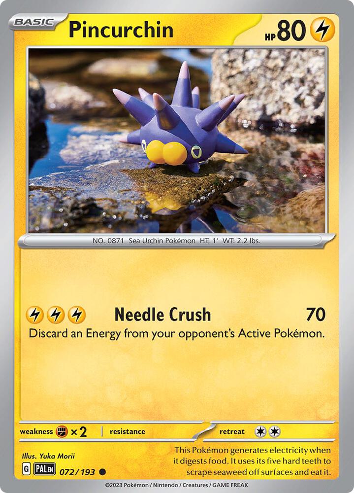 Pincurchin Common Reverse Holo PAL 072/193 NM