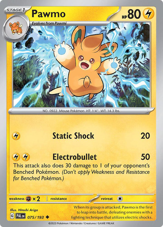 Pawmo Uncommon Reverse Holo PAL 075/193 NM