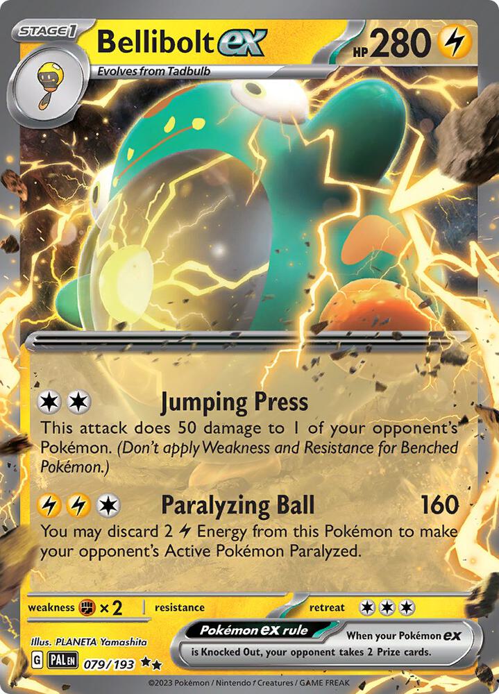 Bellibolt ex Double Rare Holo PAL 079/193 NM