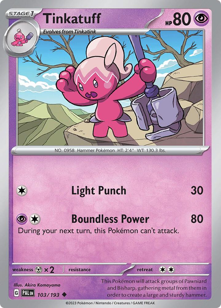 Tinkatuff Uncommon Regular PAL 103/193 NM