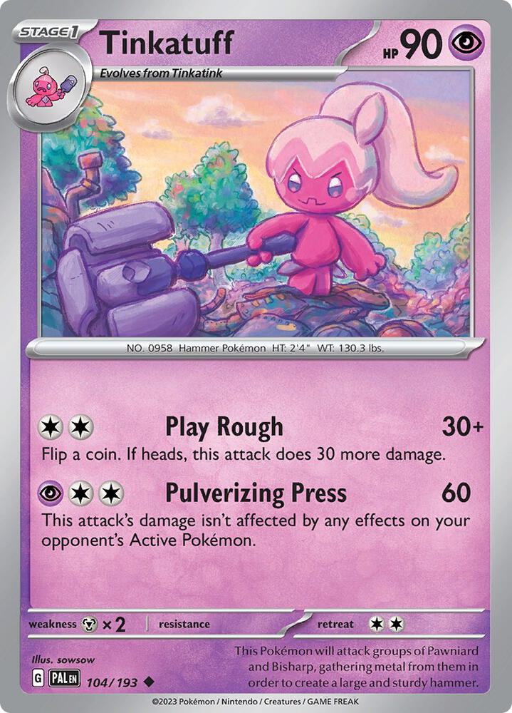 Tinkatuff Uncommon Regular PAL 104/193 NM