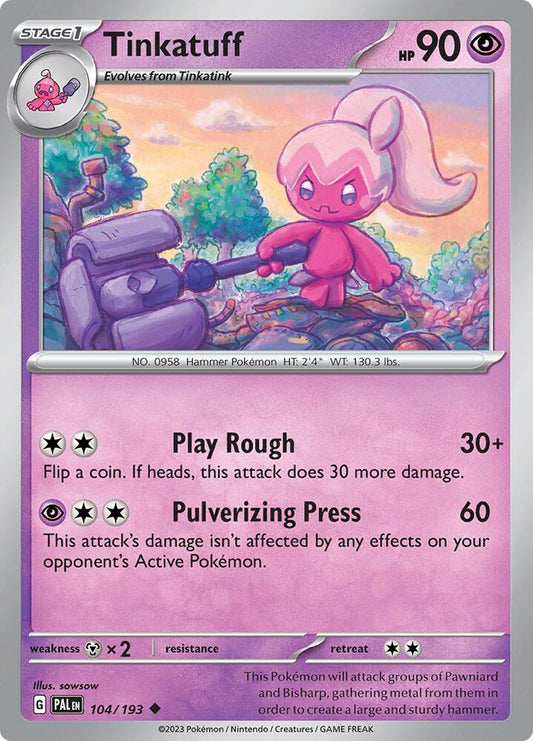Tinkatuff Uncommon Regular PAL 104/193 NM