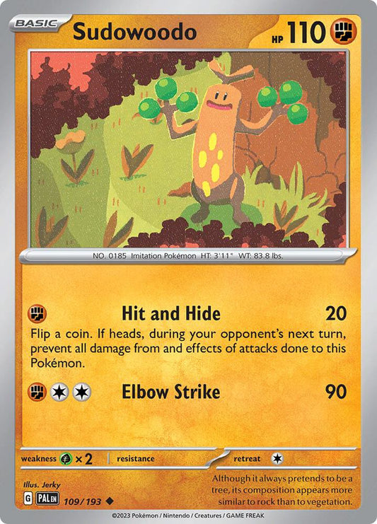 Sudowoodo Uncommon Regular PAL 109/193 NM