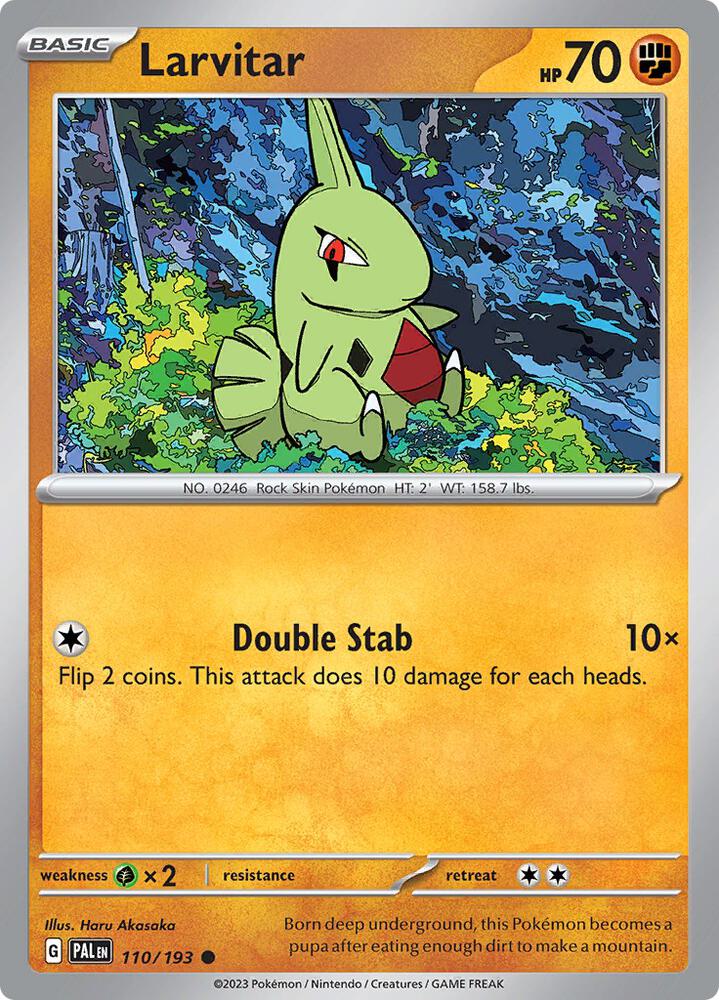 Larvitar Common Reverse Holo PAL 110/193 NM