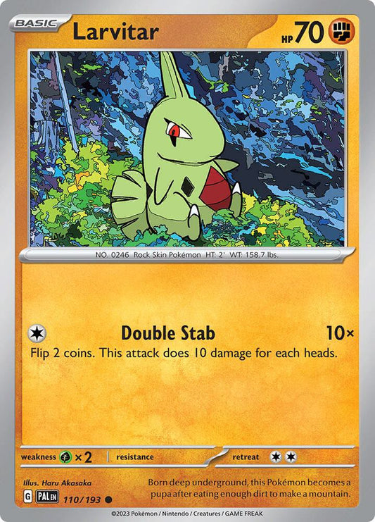 Larvitar Common Reverse Holo PAL 110/193 NM