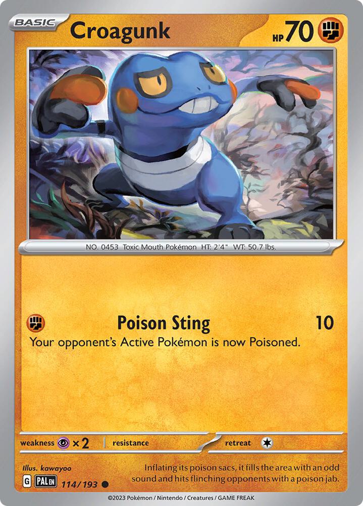 Croagunk Common Regular PAL 114/193 NM