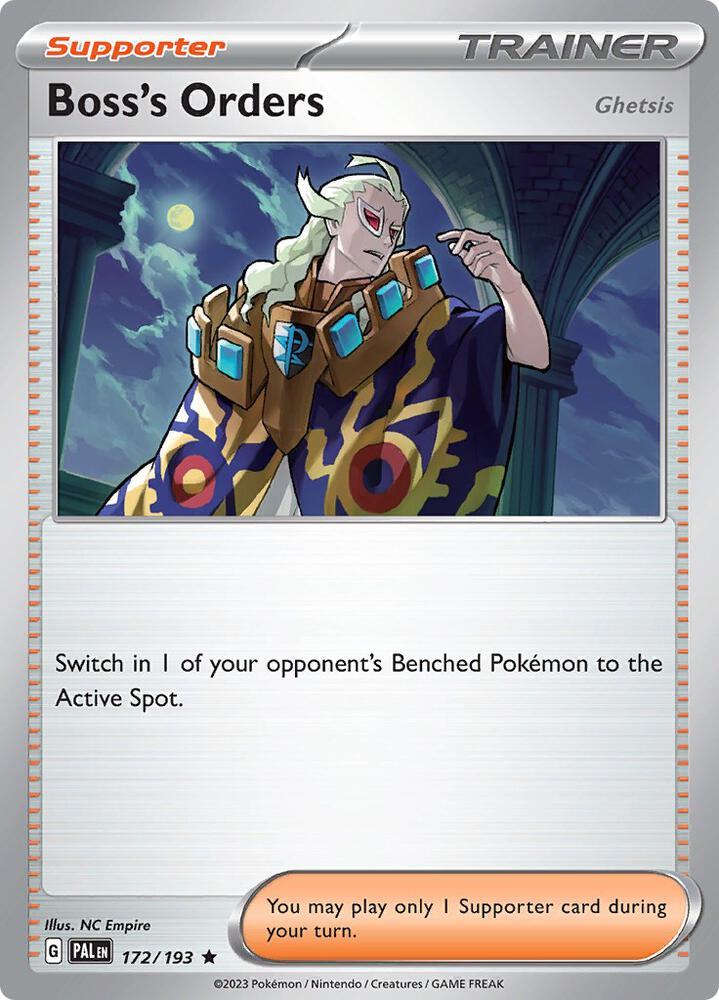 Boss's Orders Rare Holo PAL 172/193 NM