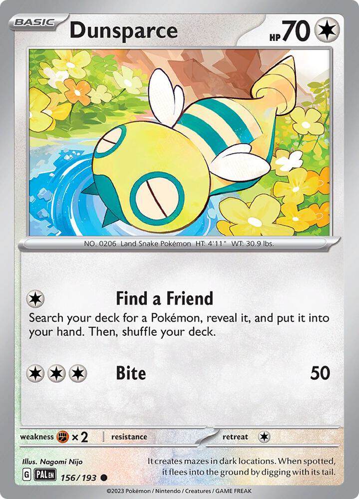 Dunsparce Common Regular PAL 156/193 NM