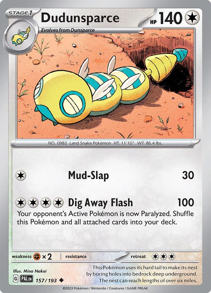 Dudunsparce Uncommon Regular PAL 157/193 NM