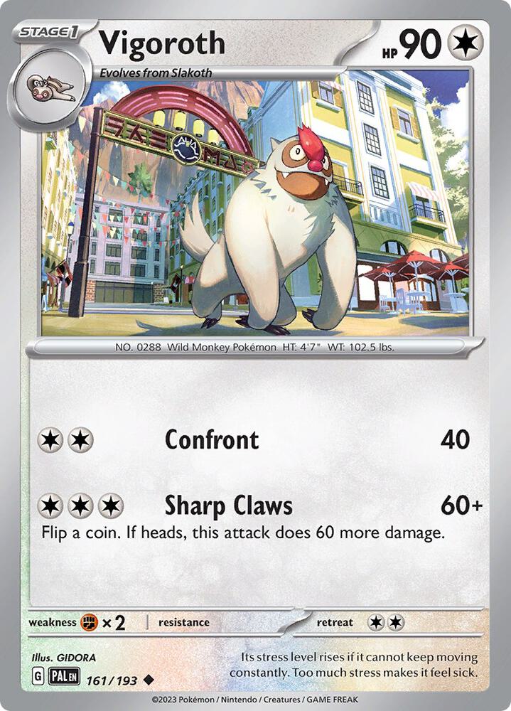 Vigoroth Uncommon Regular PAL 161/193 NM