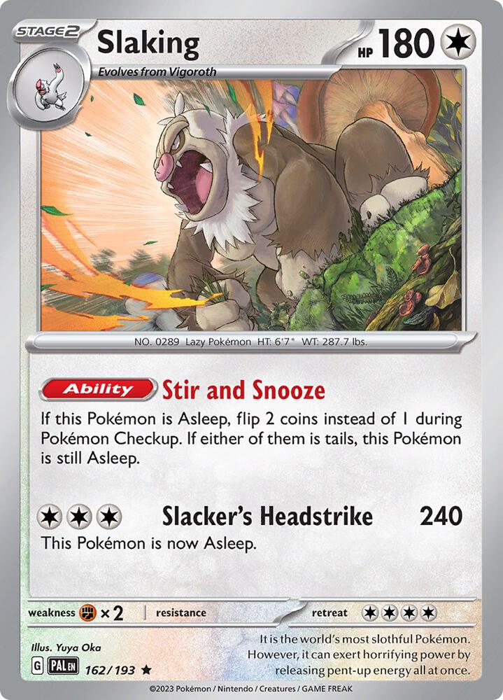 Slaking Rare Holo PAL 162/193 NM