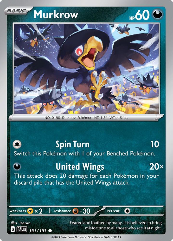 Murkrow Common Regular PAL 131/193 NM