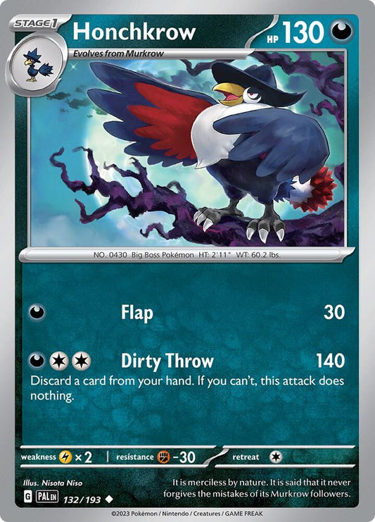 Honchkrow Uncommon Regular PAL 132/193 NM