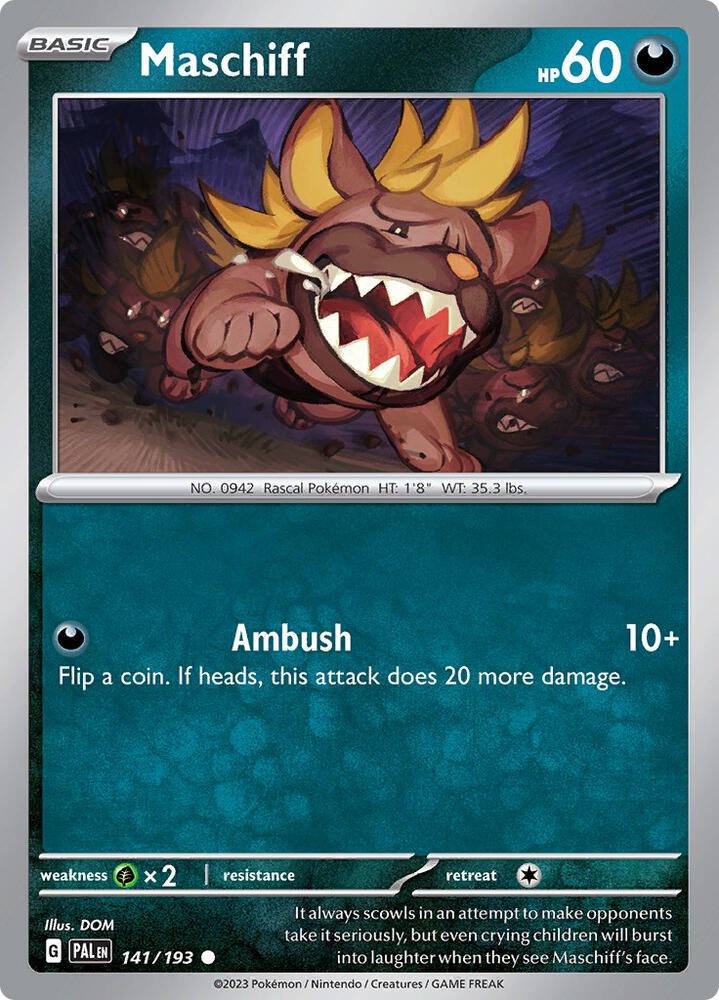 Maschiff Common Reverse Holo PAL 141/193 NM