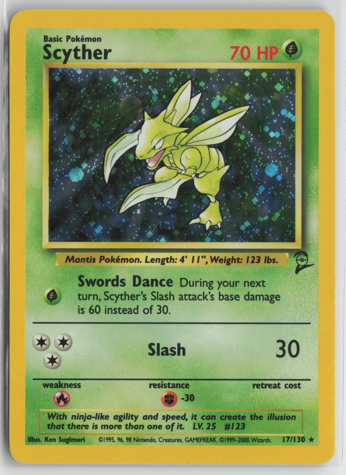 Scyther Holo Rare Holo BS2 017/130 LP