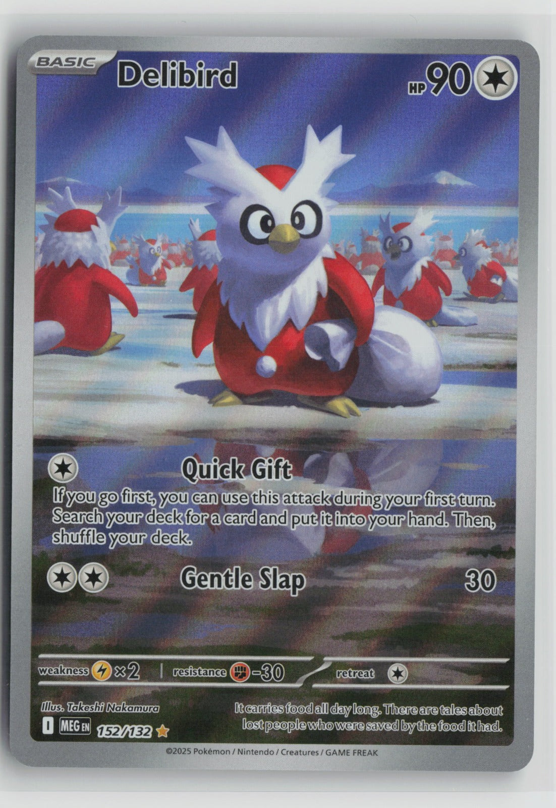 Delibird Illustration Rare Holo MEG 152/132 NM