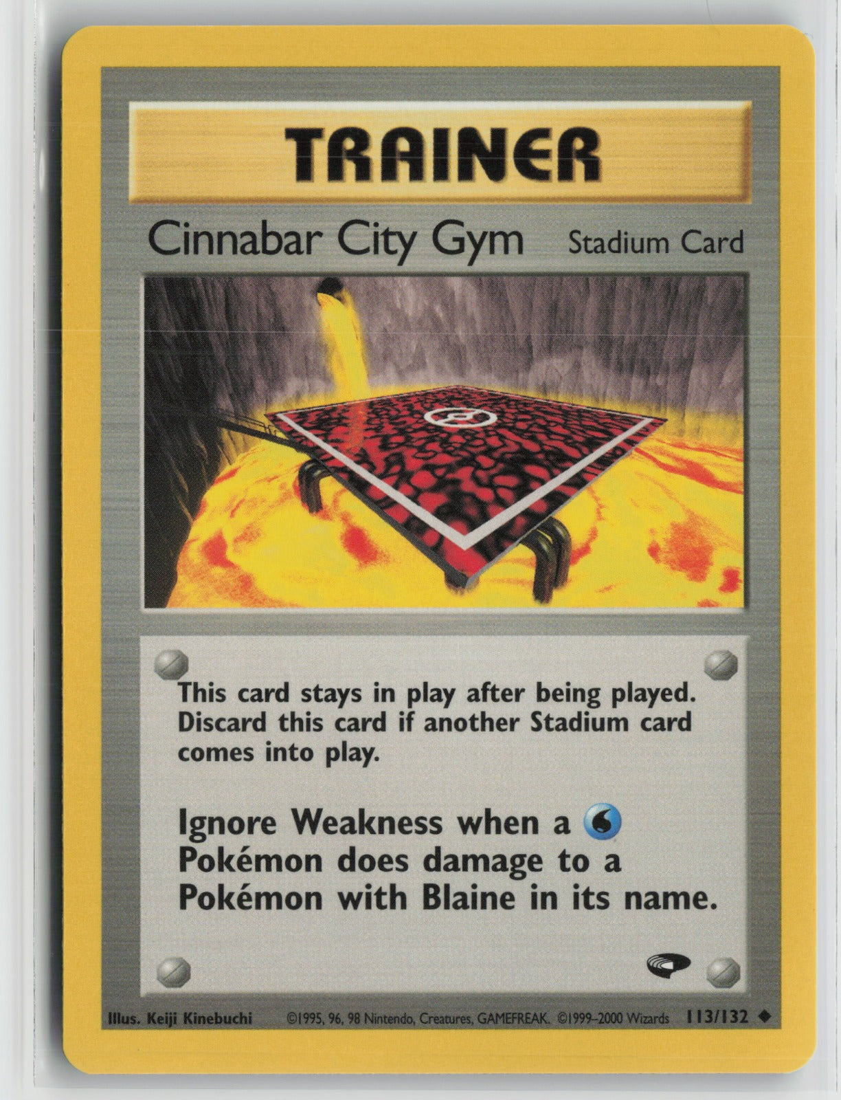 Cinnabar City Gym Uncommon Unlimited G2 113/132 NM
