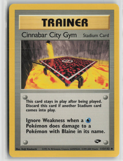 Cinnabar City Gym Uncommon Unlimited G2 113/132 NM