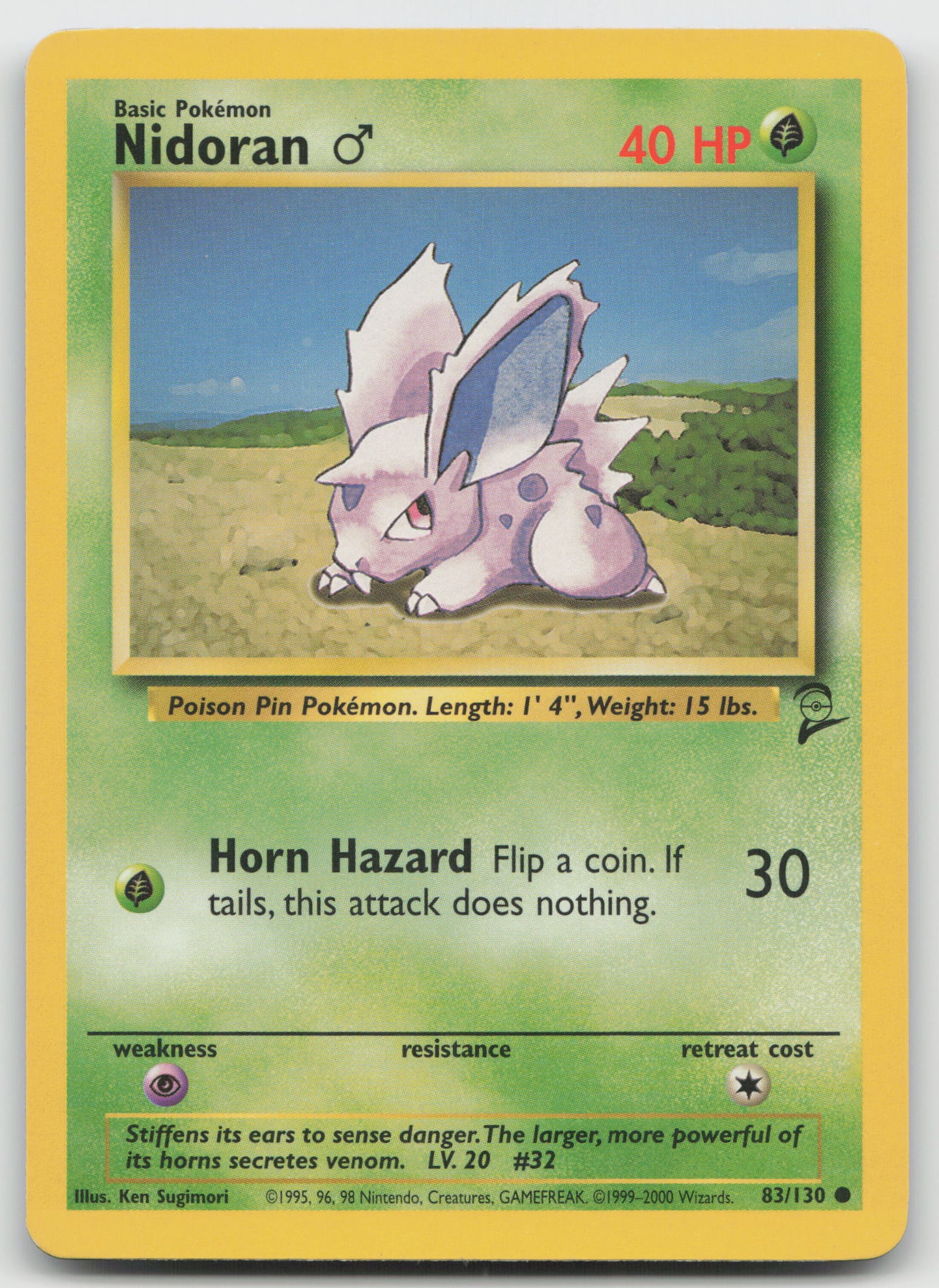 Nidoran M Common Base Set 2 083/130 LP