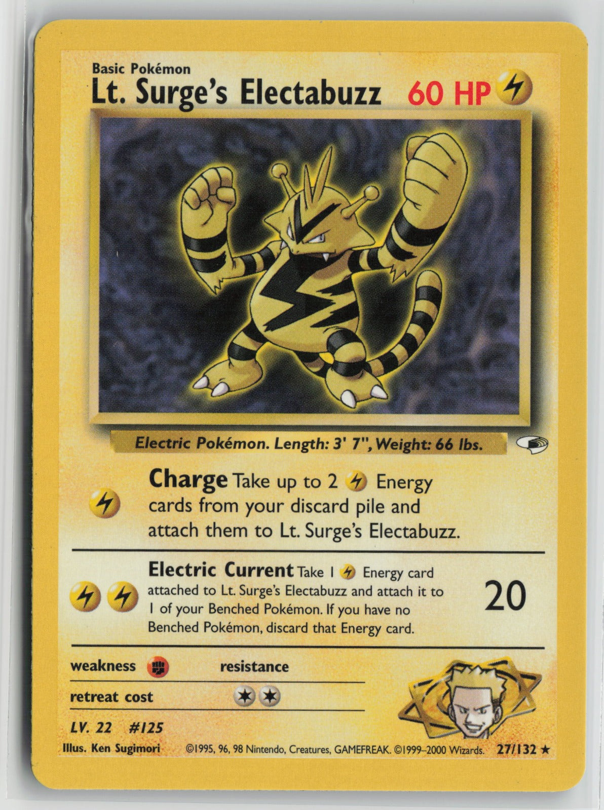 Lt. Surge's Electabuzz (27) Rare Unlimited G1 027/132 LP