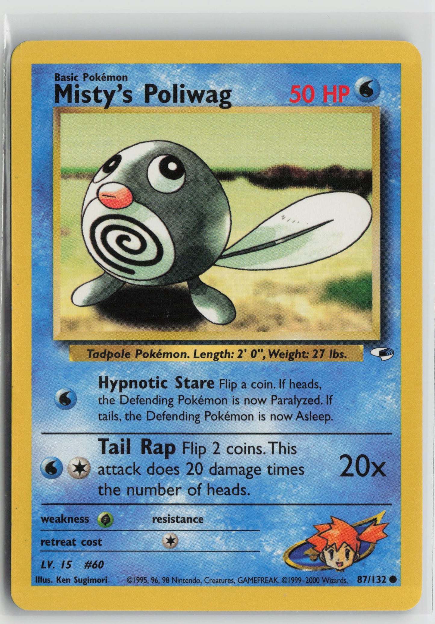 Misty's Poliwag Common Unlimited G1 087/132 LP