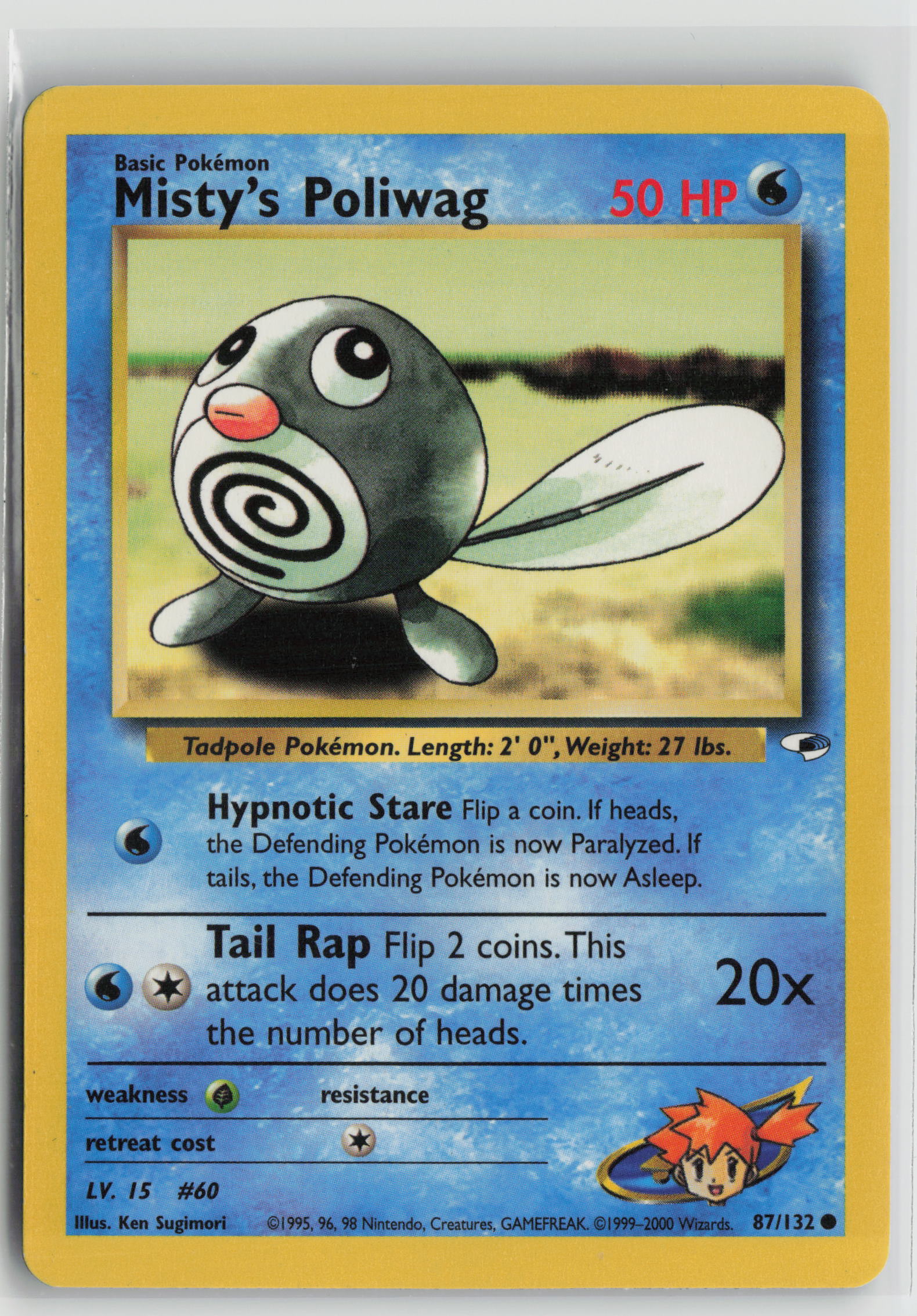 Misty's Poliwag Common Unlimited G1 087/132 LP