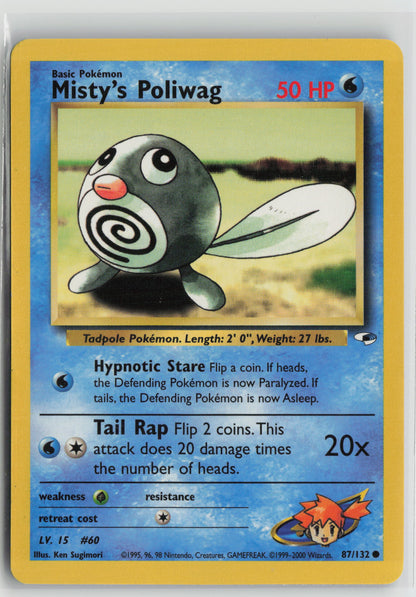 Misty's Poliwag Common Unlimited G1 087/132 LP