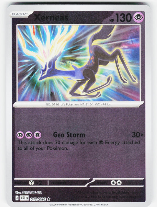 Xerneas Rare Reverse Holo CRI 042/086 NM