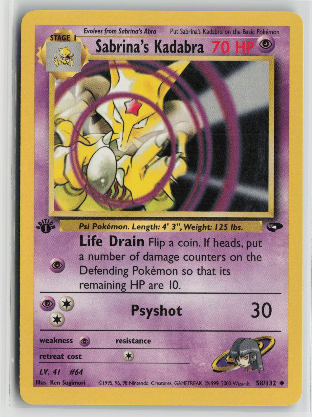 Sabrina's Kadabra Uncommon 1st Edition G2 058/132 NM