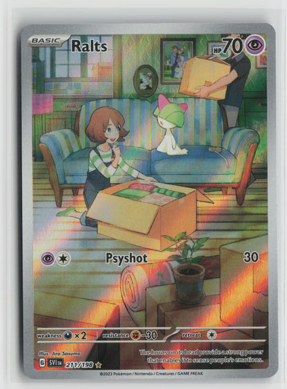 Ralts - Illustration Rare Holo SVI 211/198 NM