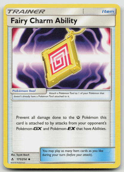 Fairy Charm Ability Uncommon Normal SM10 171/214 NM