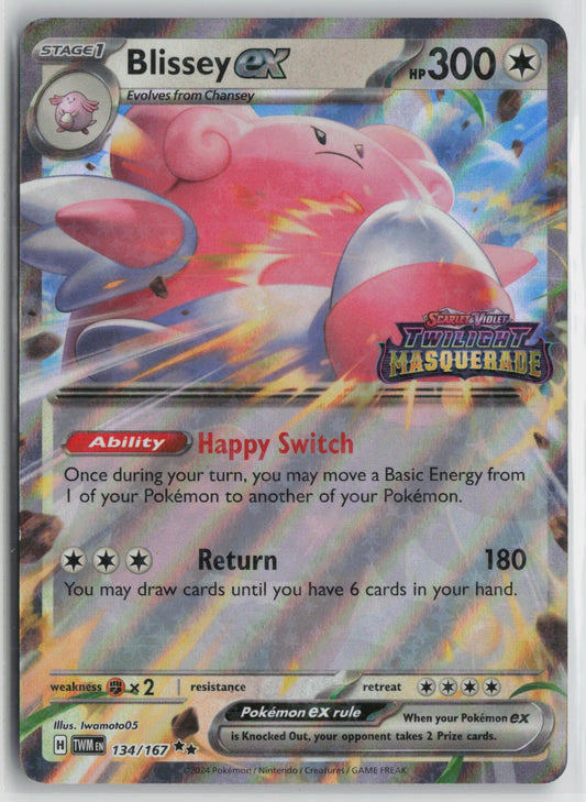 Blissey ex (Twilight Masquerade Stamped) Double Rare Holo MCAP 134/167 NM