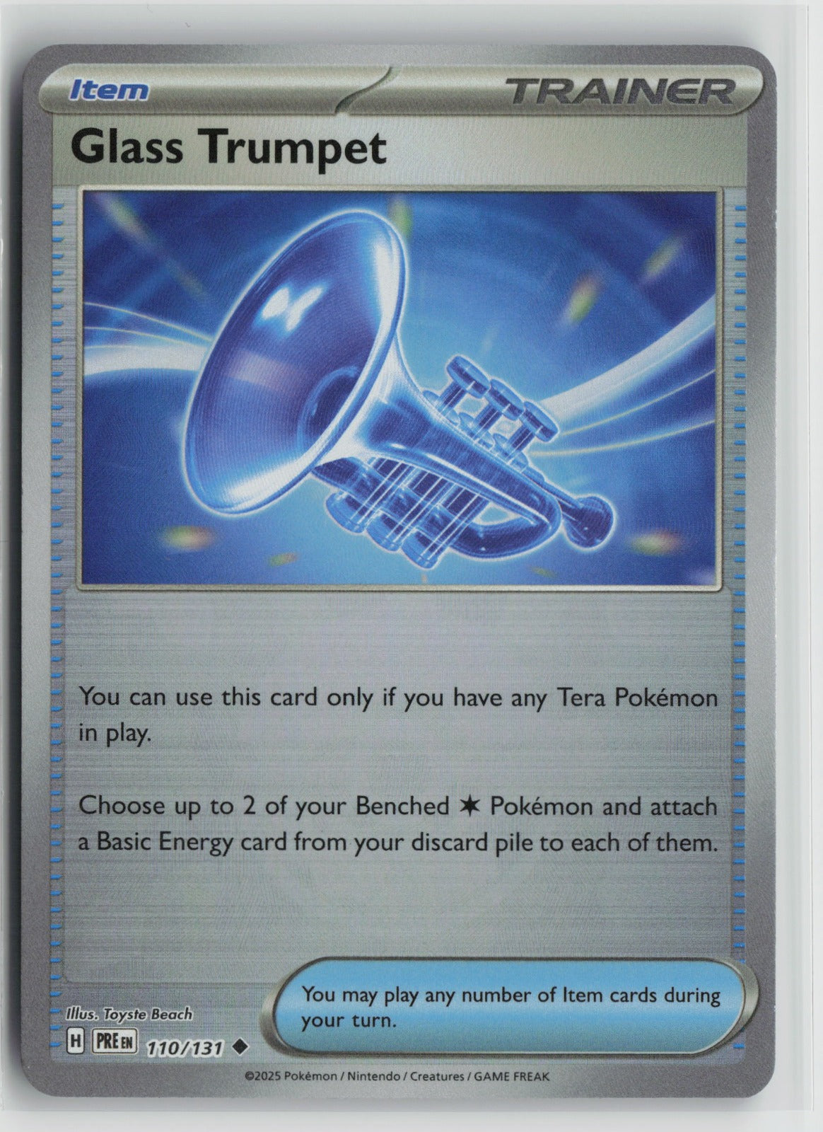 Glass Trumpet (Poke Ball Pattern) Uncommon Holo PRE 110/131 NM