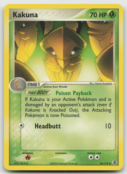 Kakuna Uncommon FireRed & LeafGreen 36/112 LP