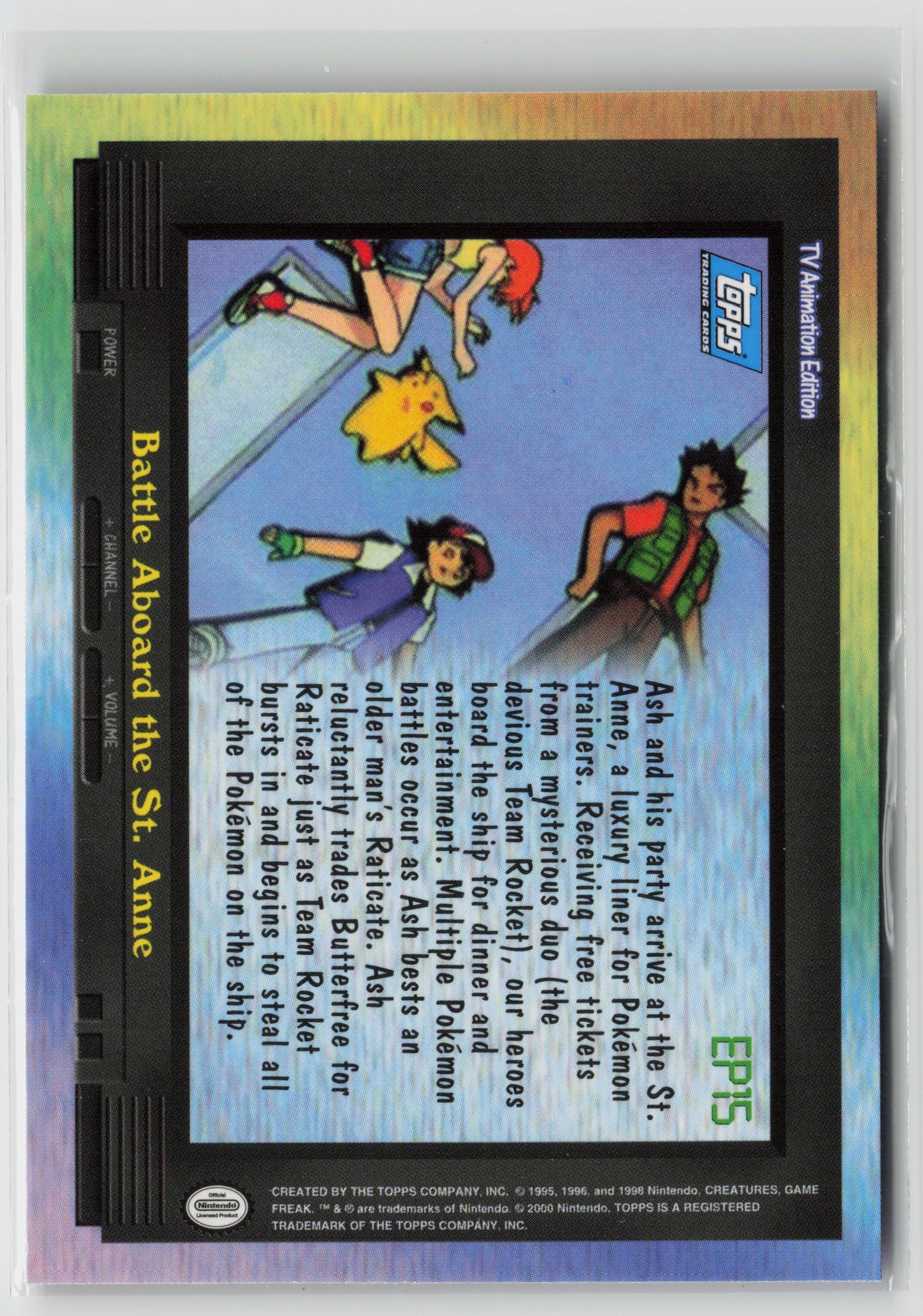 EP15 Battle Aboard the St. Anne Topps TV Animation Series 1999 Non-Holo NM (Back)