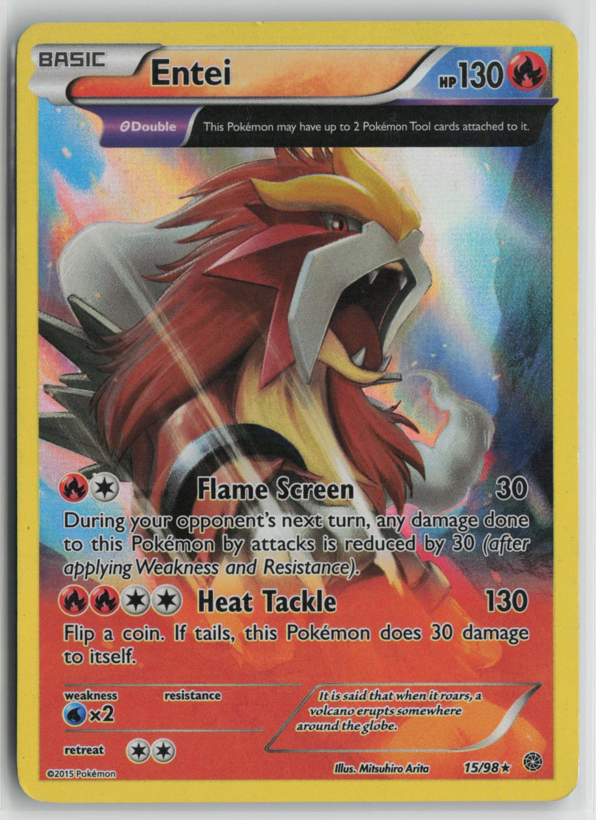 Entei (15) Holo Rare Holo AOR 15/98 MP