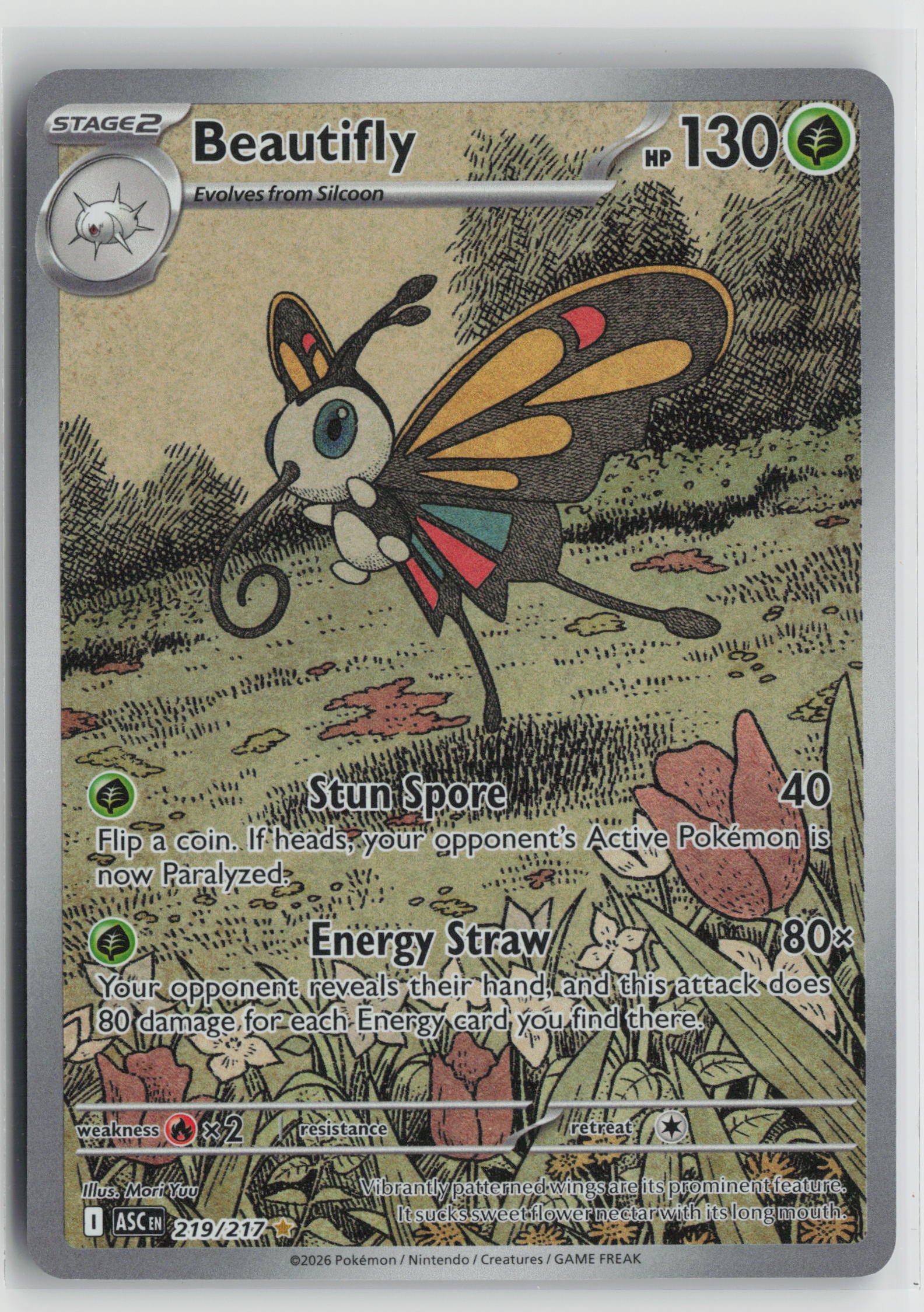 Beautifly - Illustration Rare Holo ASC 219/217 NM - A