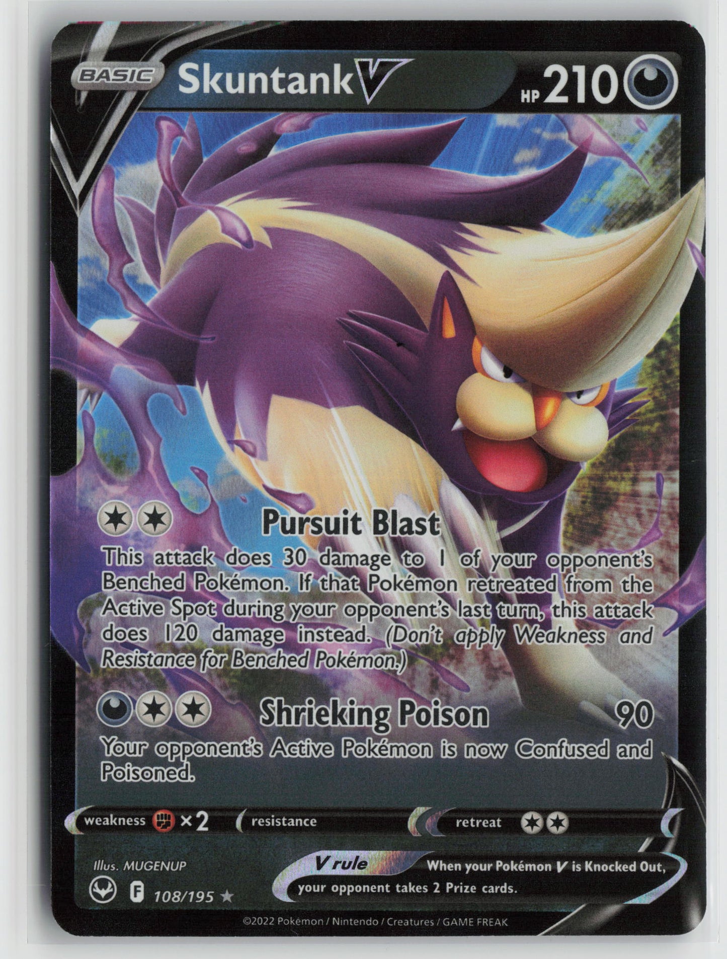 Skuntank V Ultra Rare SWSH12: Silver Tempest 108/195 NM