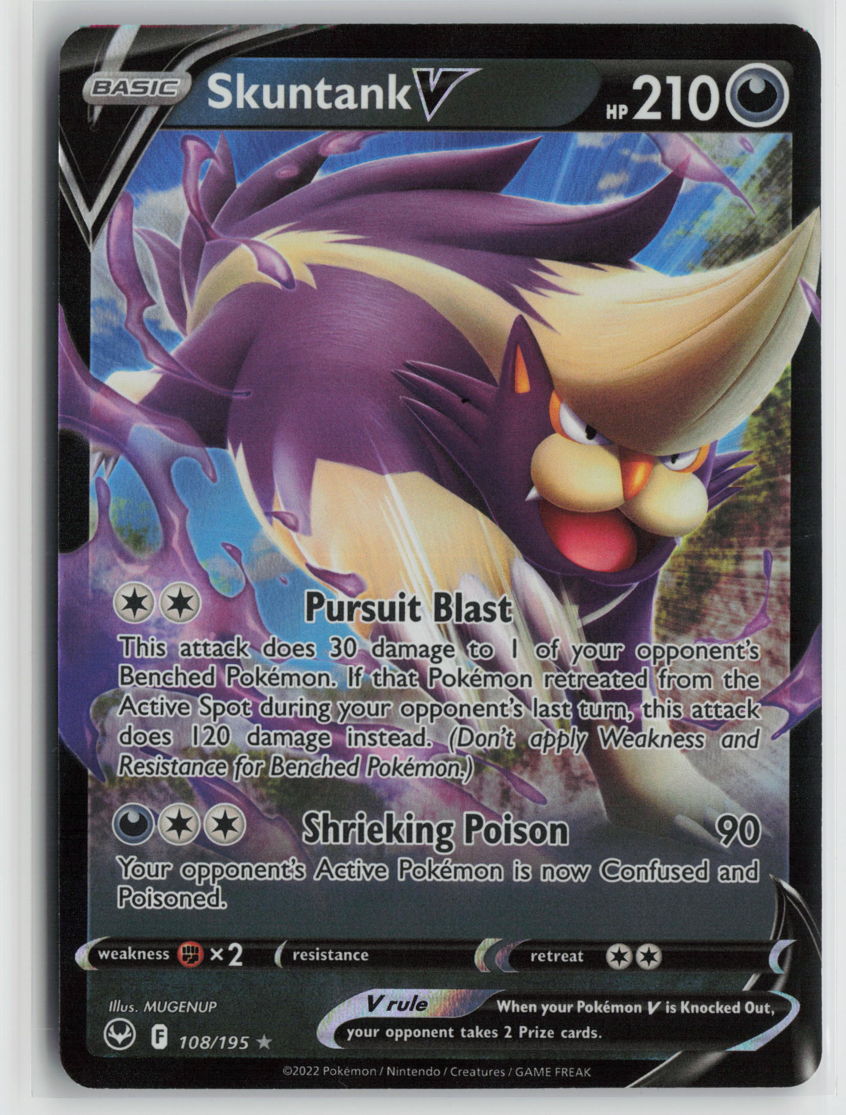 Skuntank V Ultra Rare SWSH12: Silver Tempest 108/195 NM