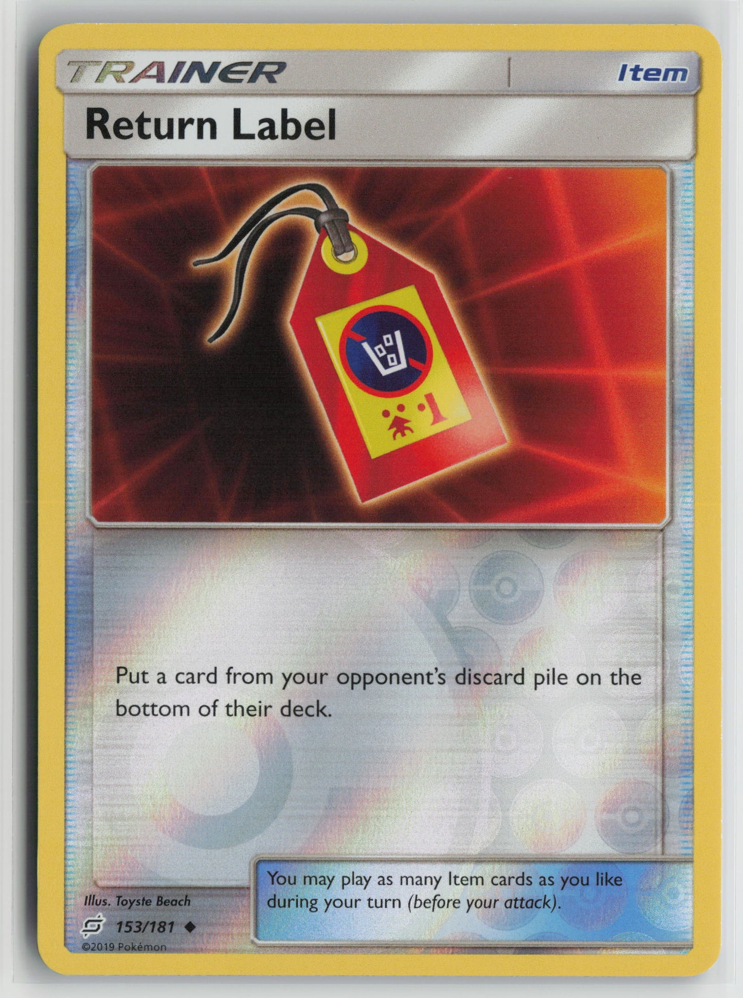 Return Label Uncommon SM Reverse- Team Up 153/181 NM