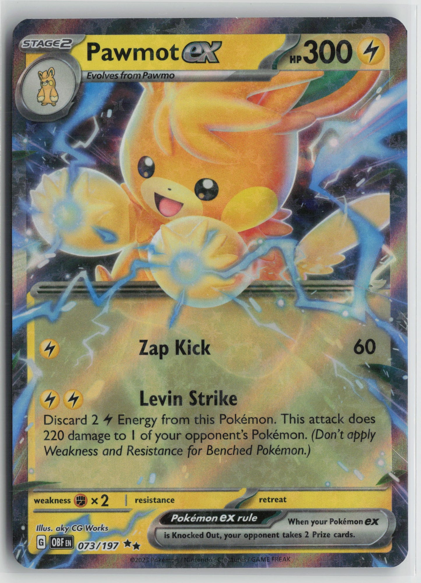 Pawmot ex Double Rare SV03: Obsidian Flames 073/197 NM